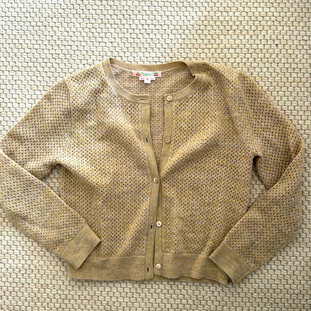 Bonpoint gold cardigan